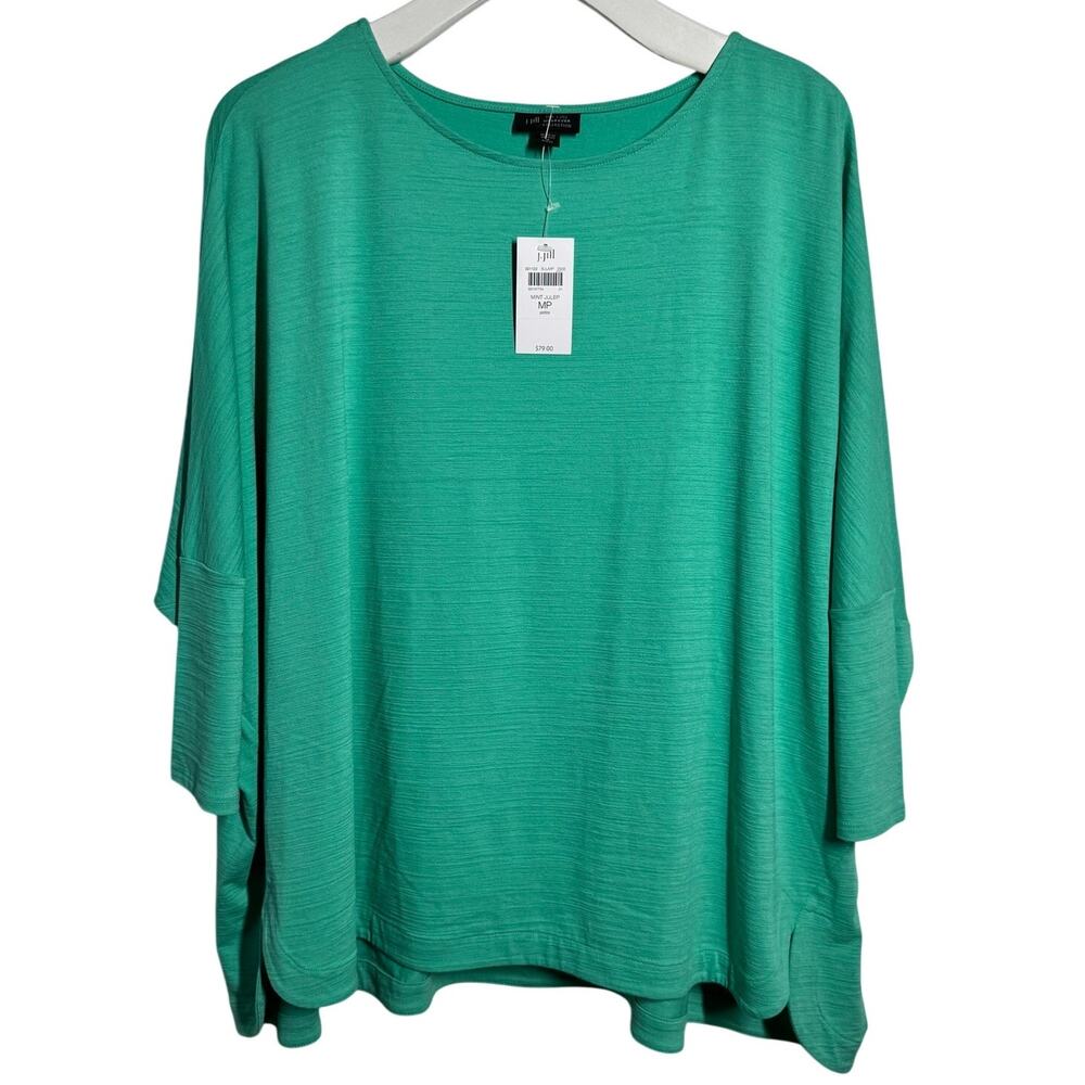J.Jill Wearever Collection SlubKnit Dolman Sleeve Top Women MP Mint Green Casual
